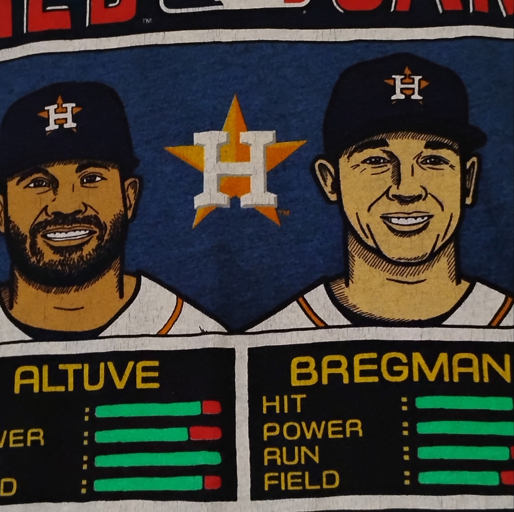Men's Homage Altuve Bregman Houston Astros MLB Jam T-shirt Size Xl Blue - Picture 7 of 13
